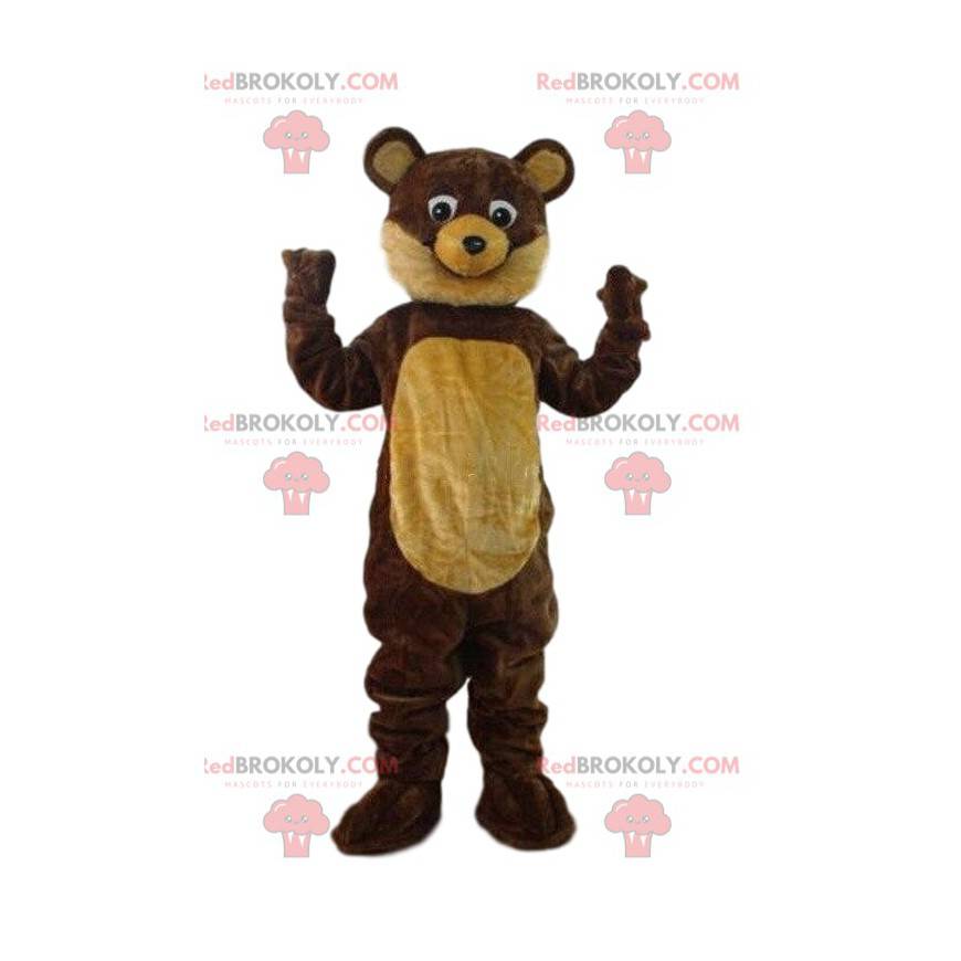 Mascota de ratón marrón y marrón claro, disfraz de ratón -