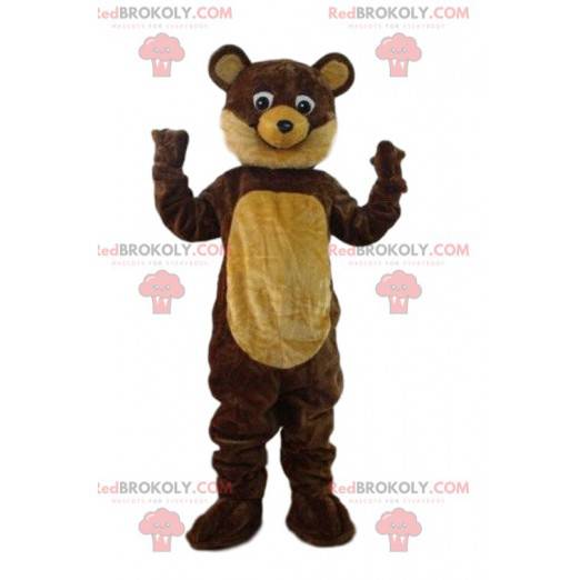 Brun og lys brun mus maskot, mus kostume - Redbrokoly.com
