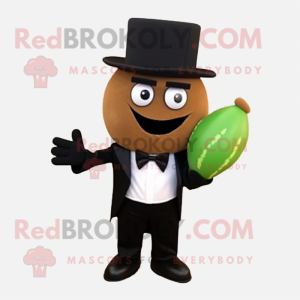 Brun melon maskot kostume...