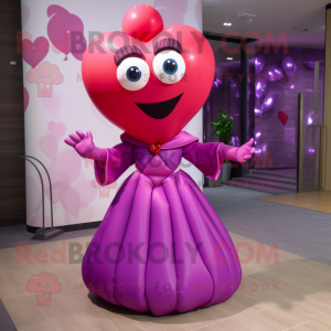 Magenta hjerteformede...