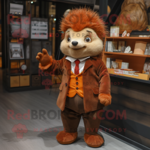 Rust Hedgehog maskot kostym...