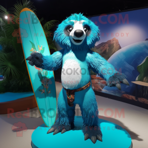 Cyan Sloth Bear mascotte...