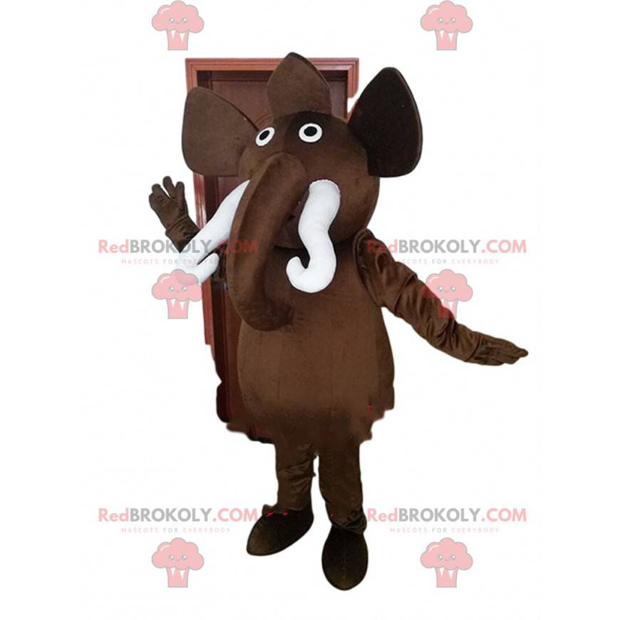 Mammoth maskot med stora betar, jätte elefant - Redbrokoly.com Mammoth maskot med stora betar, jätte elefant - Redbrokoly.com