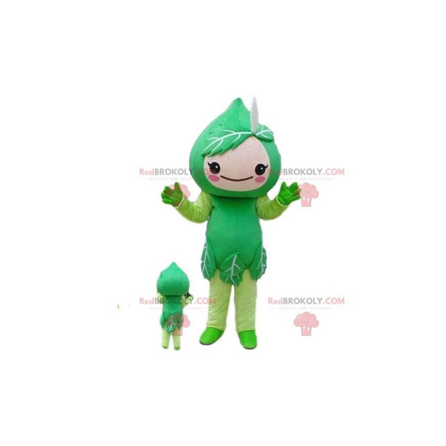 Mascotte foglia d'albero, costume albero, travestimento natura