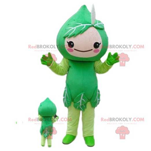 Mascotte foglia d'albero, costume albero, travestimento natura