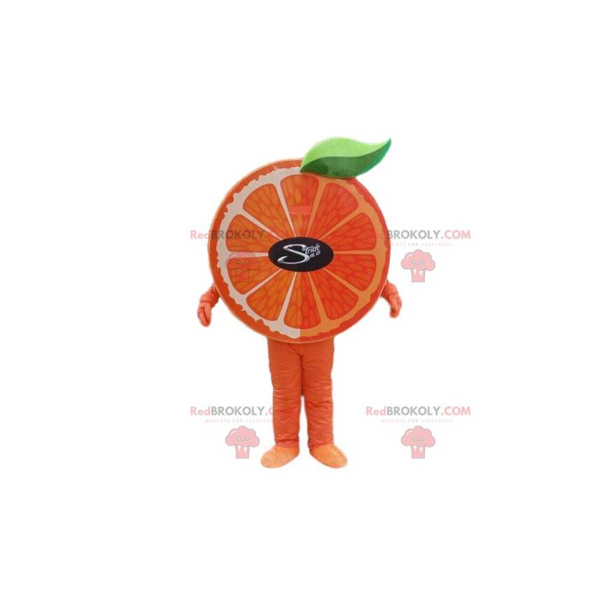 Mascotte d'orange, costume de fruit, déguisement de clémentine