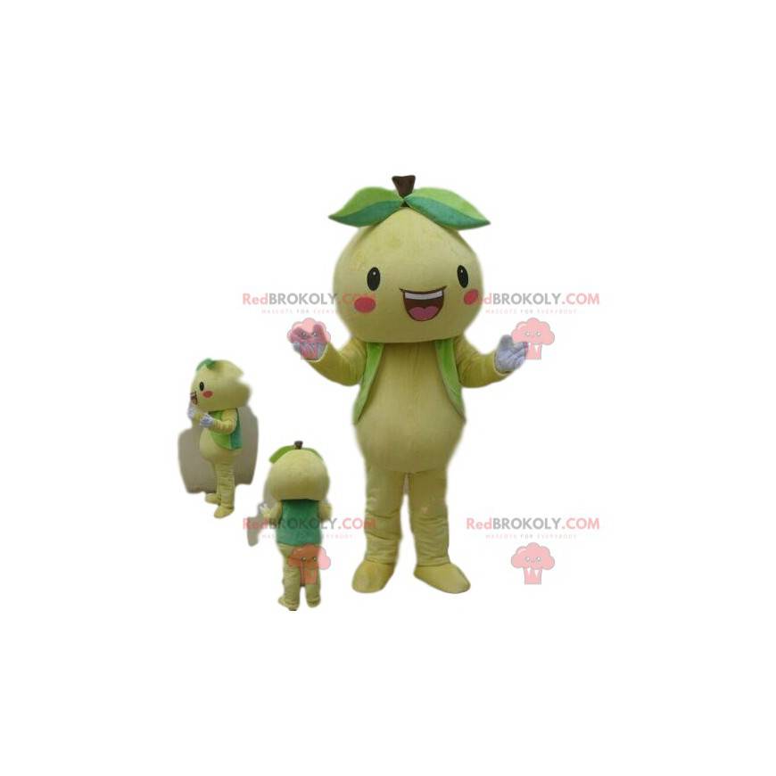 Pear mascot, fruit costume, yellow fruit - Redbrokoly.com