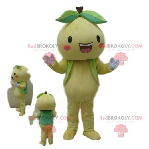 Pear mascot, fruit costume, yellow fruit - Redbrokoly.com