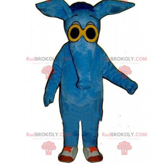 Anteater maskot, elefantdrakt, blå dyr - Redbrokoly.com