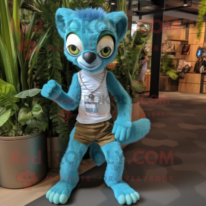 Turquoise Lemur mascotte...