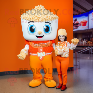 Orange Pop Corn mascotte...