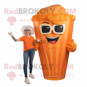 Orange Pop Corn maskot...