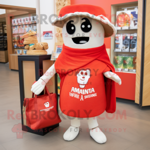 nan Enchiladas mascot costume character dressed with a Shorts and Tote bags