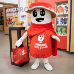 nan Enchiladas mascot costume character dressed with a Shorts and Tote bags
