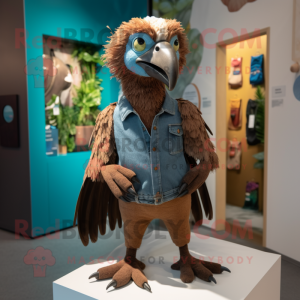 Brun Vulture maskot kostym...