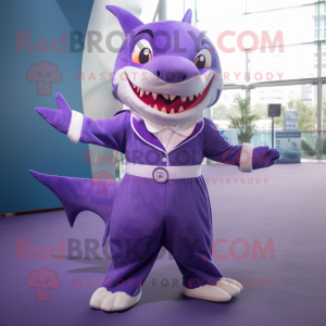 Purple Shark mascotte...