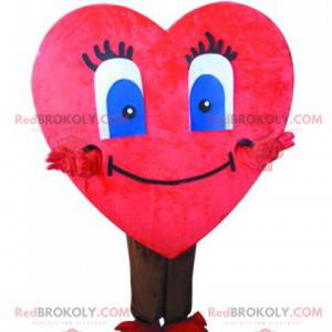 Giant heart mascot, love costume, romantic disguise -