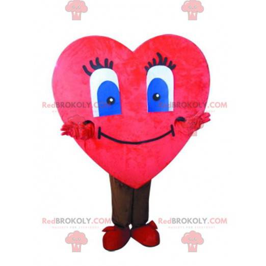 Giant heart mascot, love costume, romantic disguise -