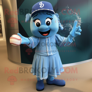 Blue Baseball Glove maskot...