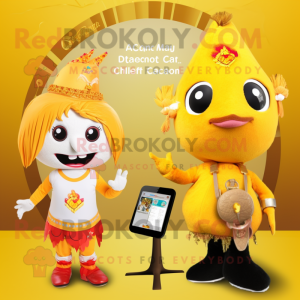 Gold Butter Chicken maskot...