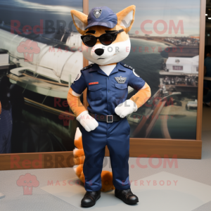 Navy Fox mascotte kostuum...