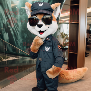 Navy Fox maskot kostume...