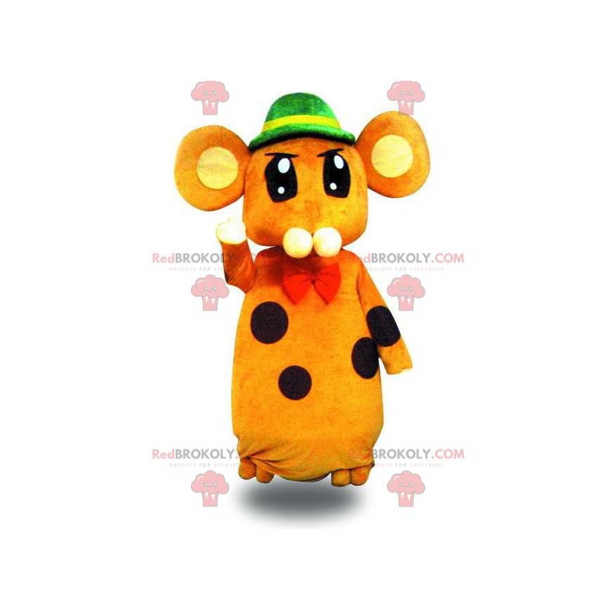 Bardzo oryginalna pomarańczowa maskotka myszy, kostium gryzonia