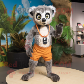 nan Lemur mascot costume character dressed with a Bikini and Shoe laces