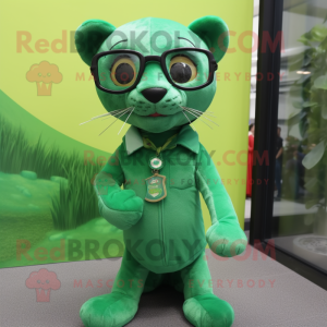 Groene Jaguarundi mascotte...