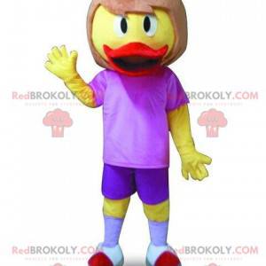 Mascotte anatra con i capelli. Costume da donna - Redbrokoly.com