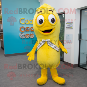 Yellow Cod maskot kostume...