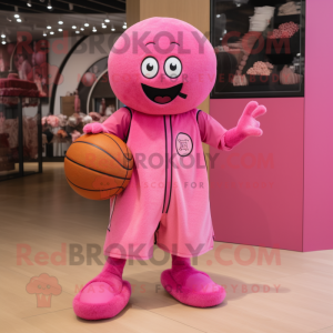 Rosa Basketball Ball maskot...