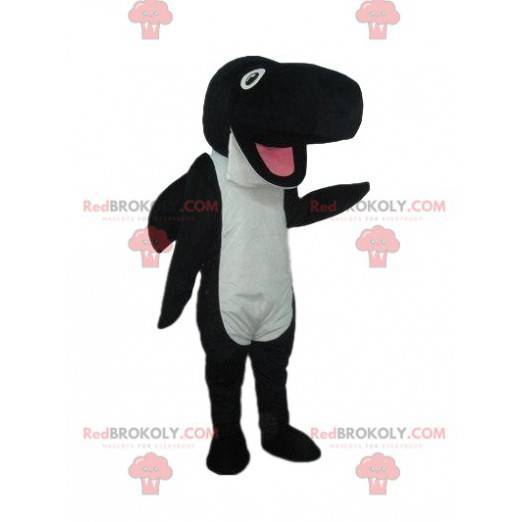 Orca maskot, sort-hvid hval, havdragt - Redbrokoly.com