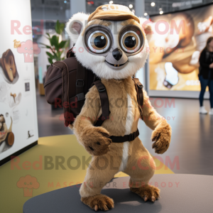 Beige Lemur mascotte...