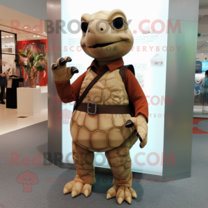 Tan Turtle mascotte kostuum...