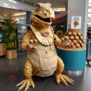 Tan Iguanodon maskotkostume...