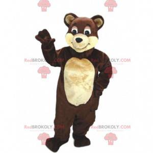 Mascotte d'ours marron, costume de nounours en peluche -