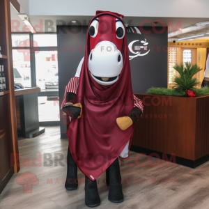 Maroon Horseshoe maskot...