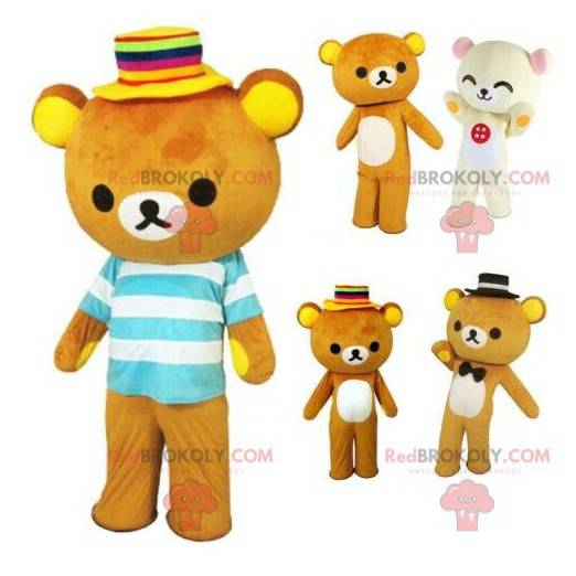 Teddybär-Maskottchen mit Matrosenoberteil, Teddybärkostüm -