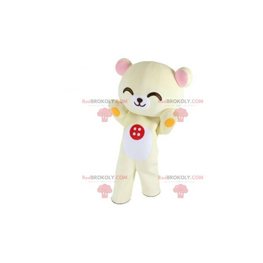 Yellow teddy bear mascot, yellow teddy bear costume -