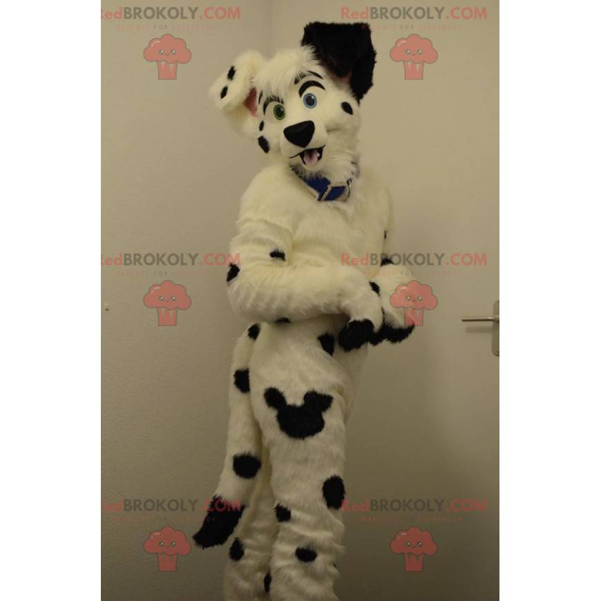 Mascote dálmata cão preto e branco - Redbrokoly.com
