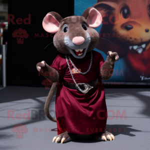 Maroon Rat maskotdräkt...