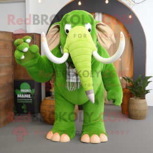 Lime Green Mammoth mascotte...
