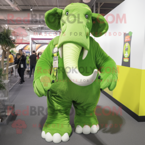 Lime Green Mammoth mascotte...