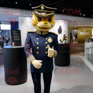 Gold Navy Soldier maskot...