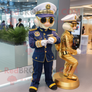 Gold Navy Soldier mascotte...