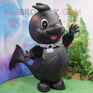 Black Whale maskot kostume...