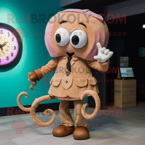 Postava maskota Tan Octopus...