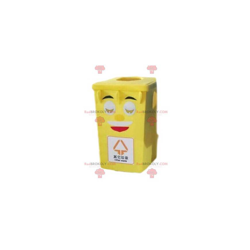 Maskot žlutý koš, kostým popelnice, recyklace - Redbrokoly.com Maskot žlutý koš, kostým popelnice, recyklace - Redbrokoly.com