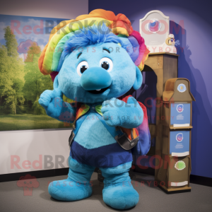 Blue Rainbow maskot drakt...